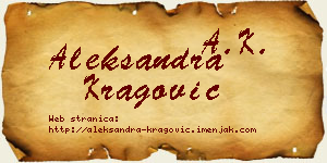 Aleksandra Kragović vizit kartica
